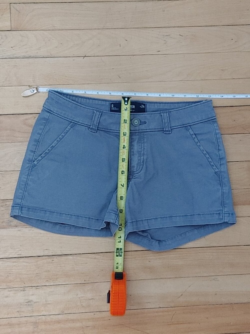 Hollister blue cotton shorts with pockets